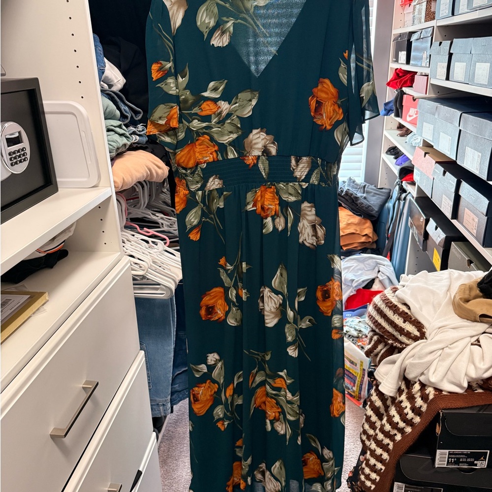 Baltic Born Floral Maxi Dress in Green - Picture 4 of 5